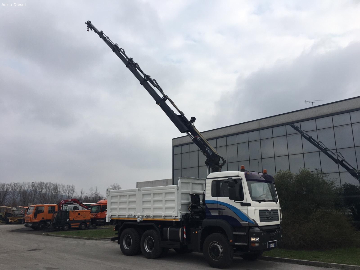 MAN 6x4 HIAB 5 sfili Rib + gru 